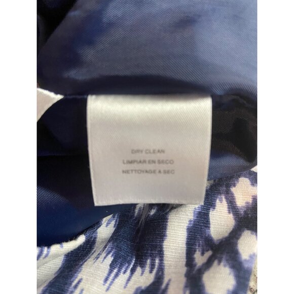 Anne Klein Sleeveless Blue Pattern Print Shift Tea Dress Zip Fully Lined Size 8 - Picture 8 of 8